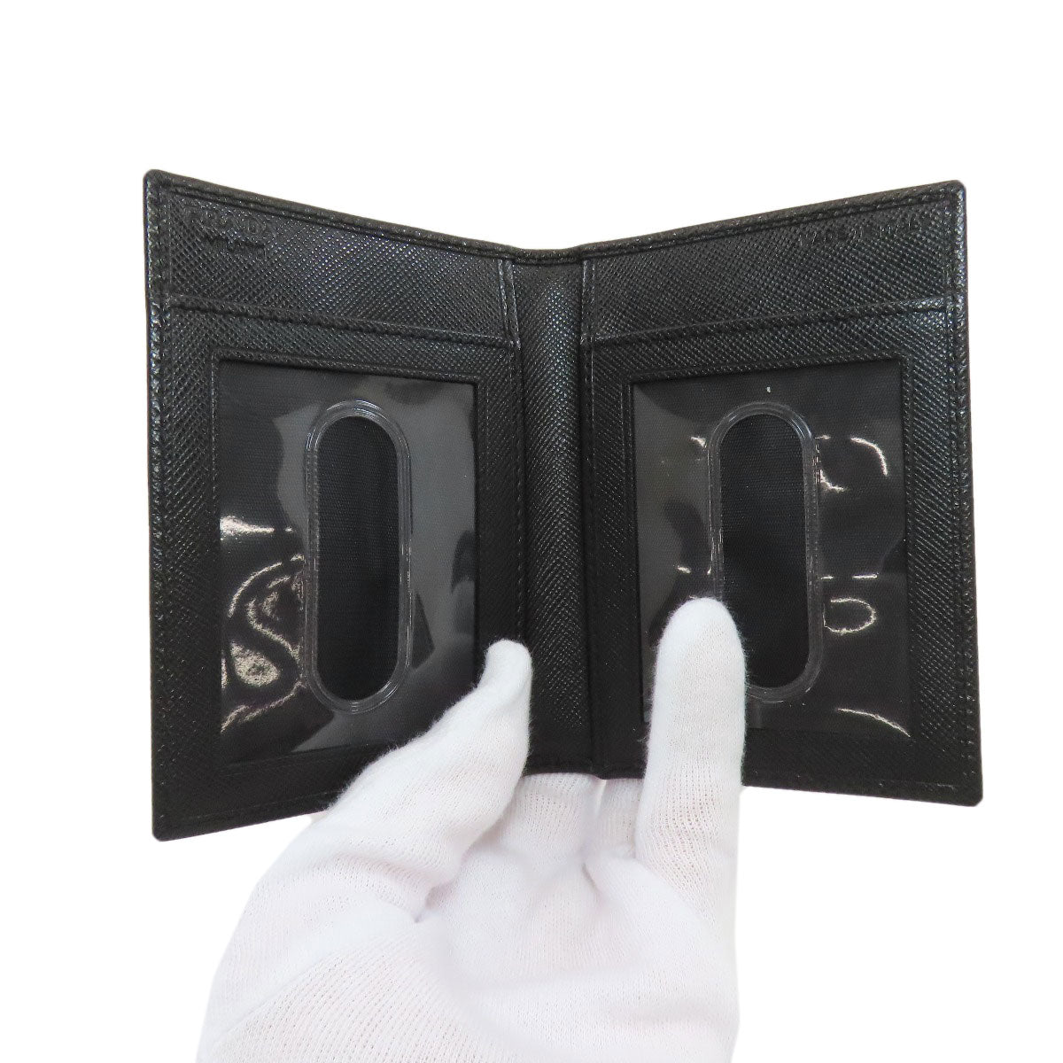 プラダ ロゴ金具 パスケース カードケース サフィアーノ レディース 【中古】【PRADA】