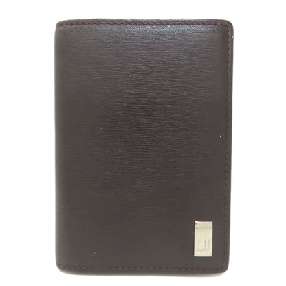 Dunhill Sidecar Gunmetal Card Case Leather mens [Used]