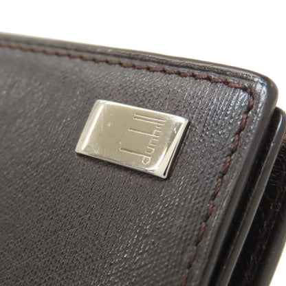 Dunhill Sidecar Gunmetal Card Case Leather mens [Used]