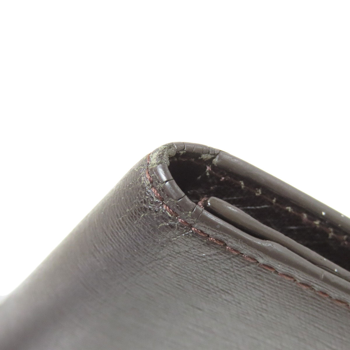 Dunhill Sidecar Gunmetal Card Case Leather mens [Used]