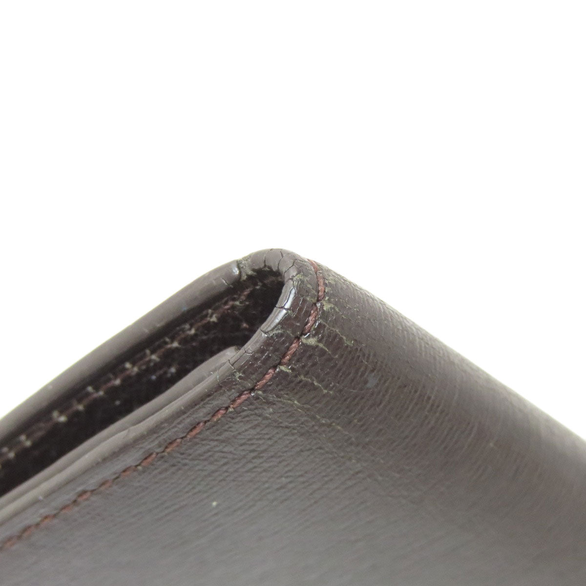 Dunhill Sidecar Gunmetal Card Case Leather mens [Used]