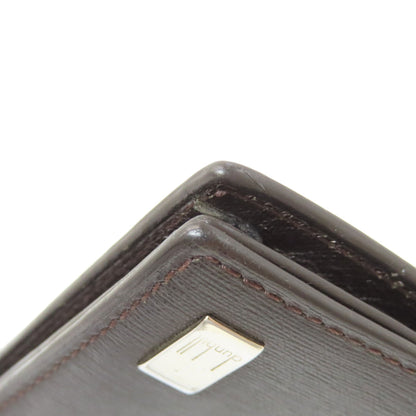Dunhill Sidecar Gunmetal Card Case Leather mens [Used]