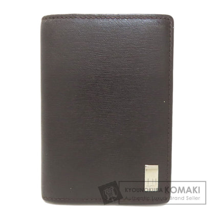 Dunhill Sidecar Gunmetal Card Case Leather mens [Used]