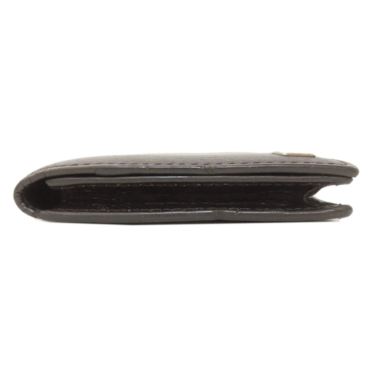Dunhill Sidecar Gunmetal Card Case Leather mens [Used]