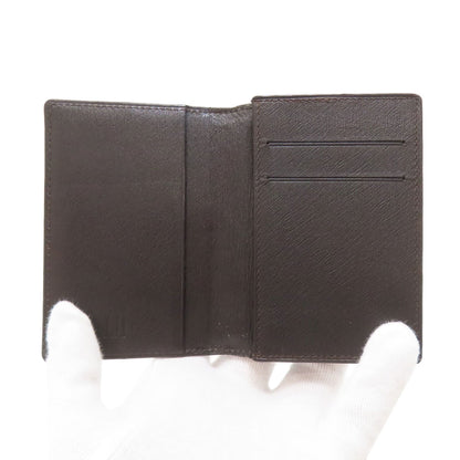 Dunhill Sidecar Gunmetal Card Case Leather mens [Used]