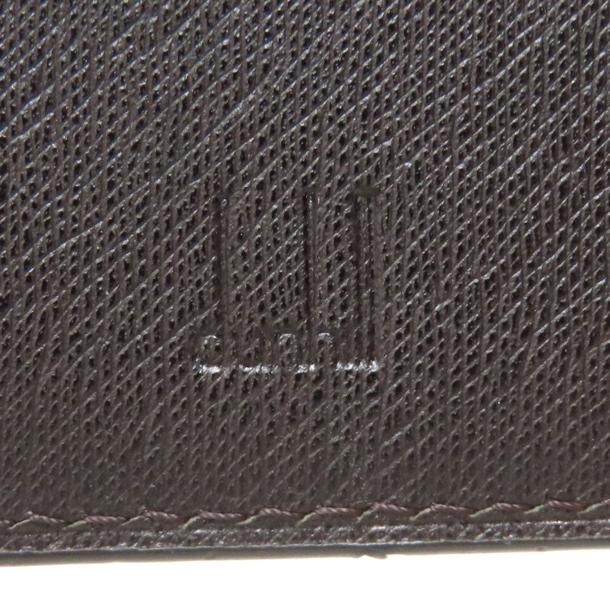 Dunhill Sidecar Gunmetal Card Case Leather mens [Used]