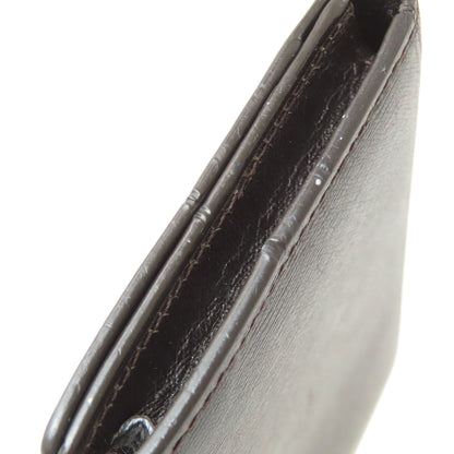 Dunhill Sidecar Gunmetal Card Case Leather mens [Used]