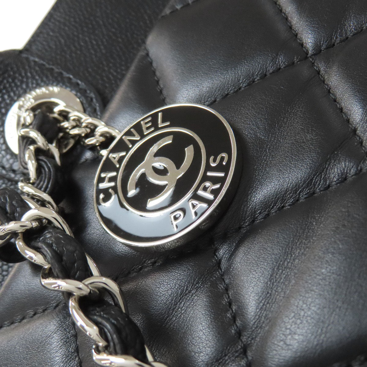 CHANEL Matelasse SilverHardware 2WAY Tote Bag Calf Ladies [Used]