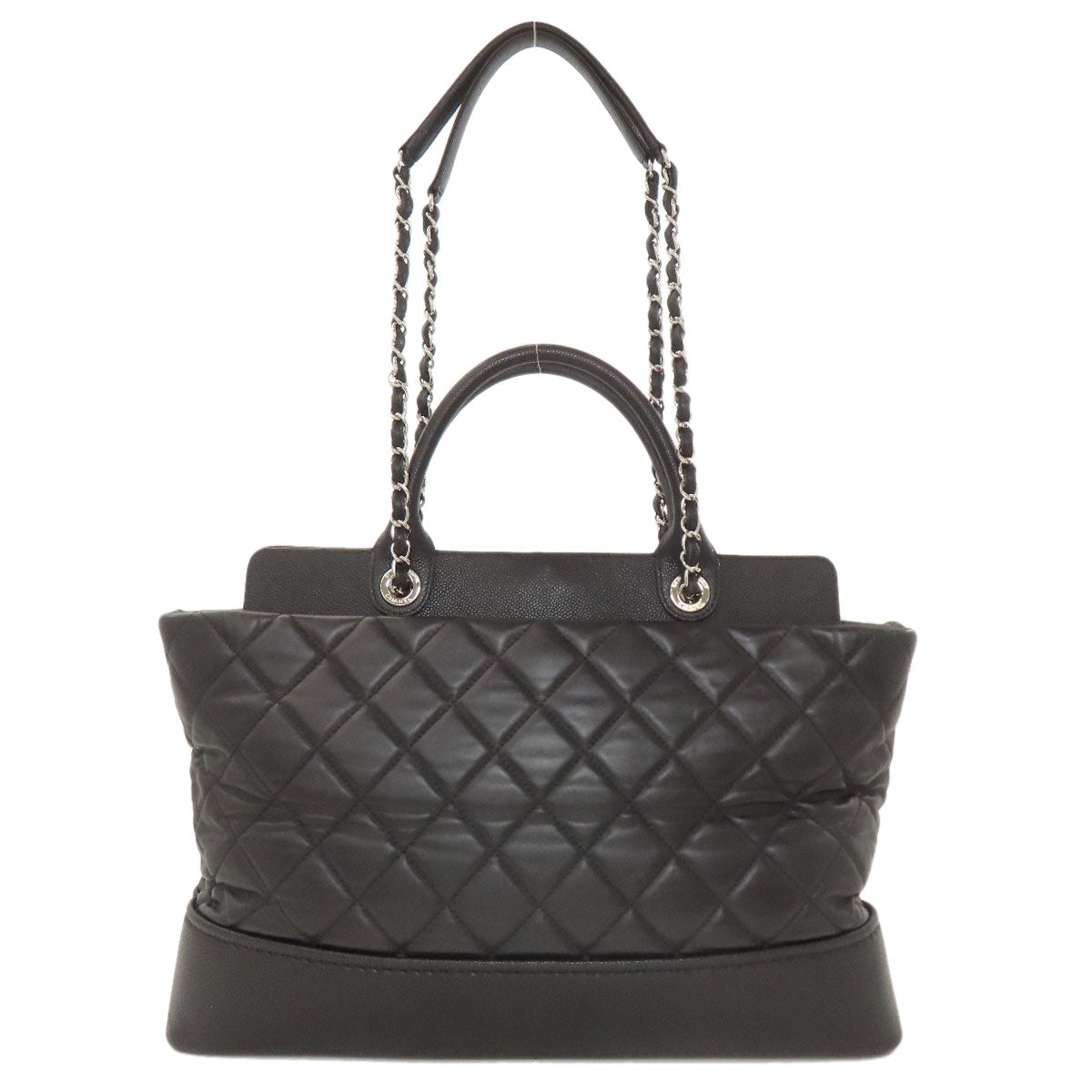 CHANEL Matelasse SilverHardware 2WAY Tote Bag Calf Ladies [Used]