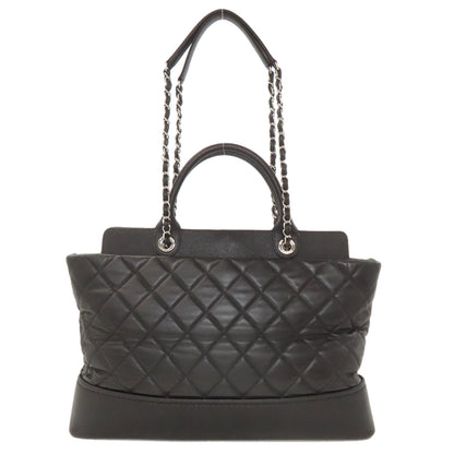 CHANEL Matelasse SilverHardware 2WAY Tote Bag Calf Ladies [Used]