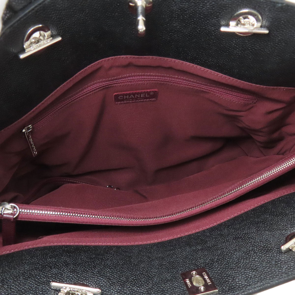 CHANEL Matelasse SilverHardware 2WAY Tote Bag Calf Ladies [Used]
