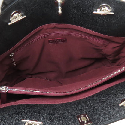 CHANEL Matelasse SilverHardware 2WAY Tote Bag Calf Ladies [Used]