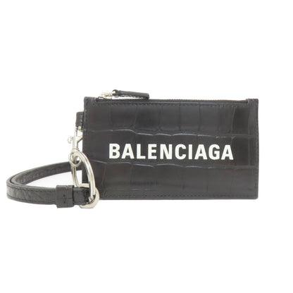 BALENCIAGA 594848 coin purse Card Case Leather Ladies [Used]