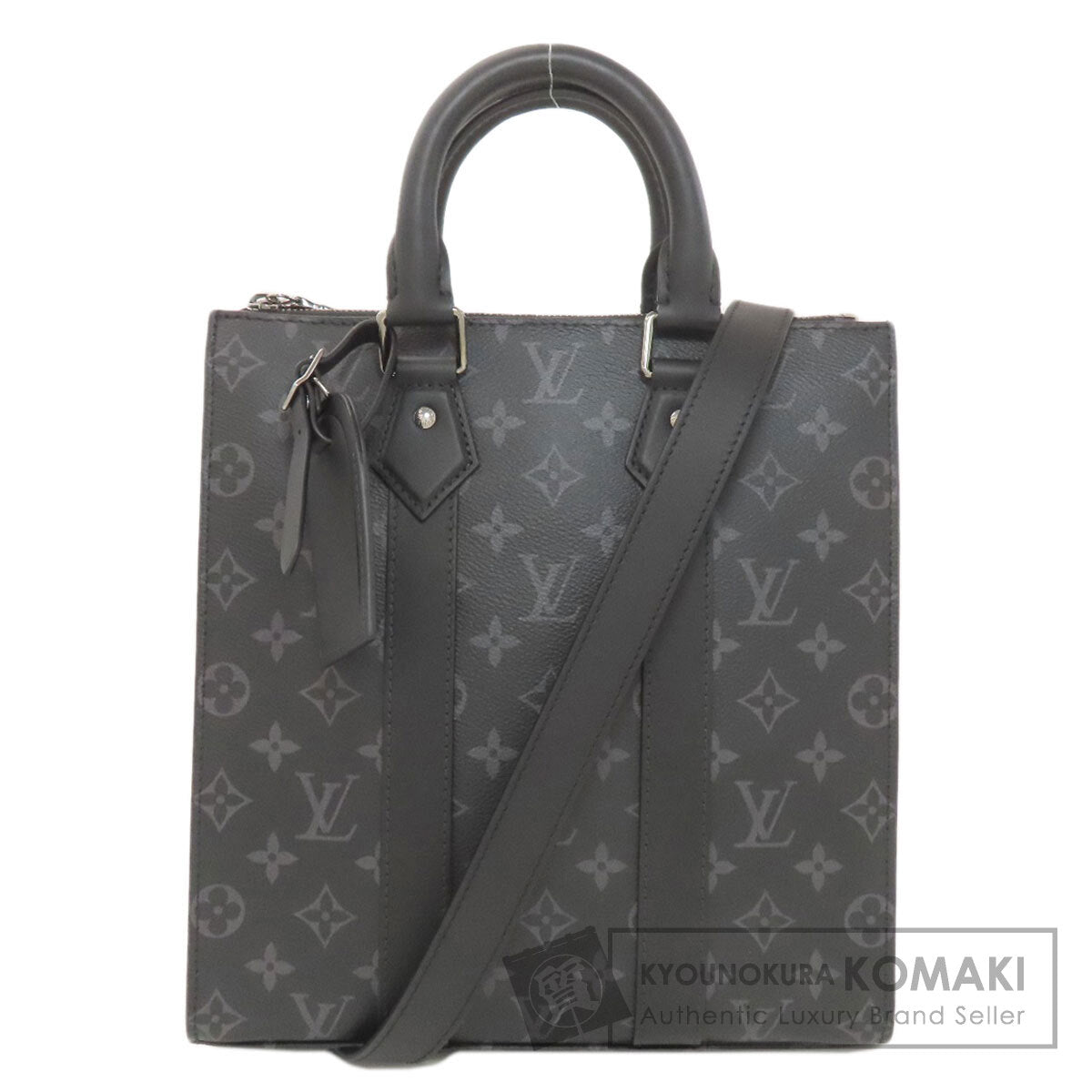 LOUIS VUITTON M46456 Sac Plat Cloth Handbag Monogram Eclipse mens [Used]