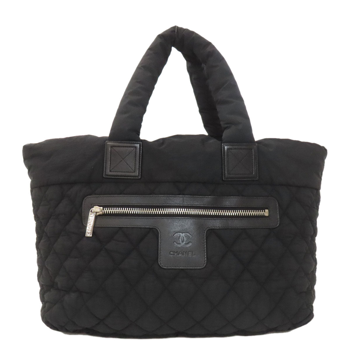 シャネル コココクーン シルバー金具 トートバッグ ナイロン素材 レディース 【中古】【CHANEL】