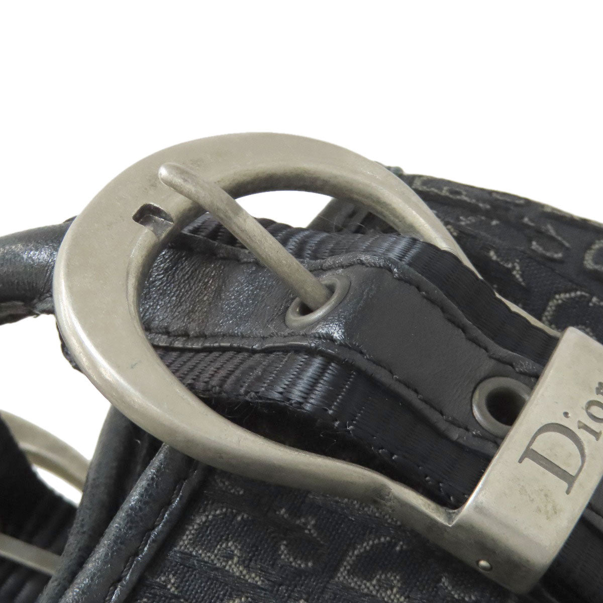 CHRISTIAN DIOR Trotter pattern Tote Bag Canvas Ladies [Used]