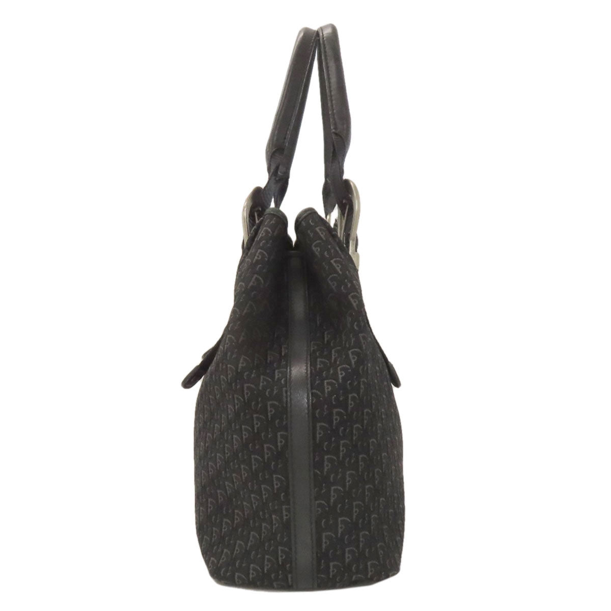 CHRISTIAN DIOR Trotter pattern Tote Bag Canvas Ladies [Used]