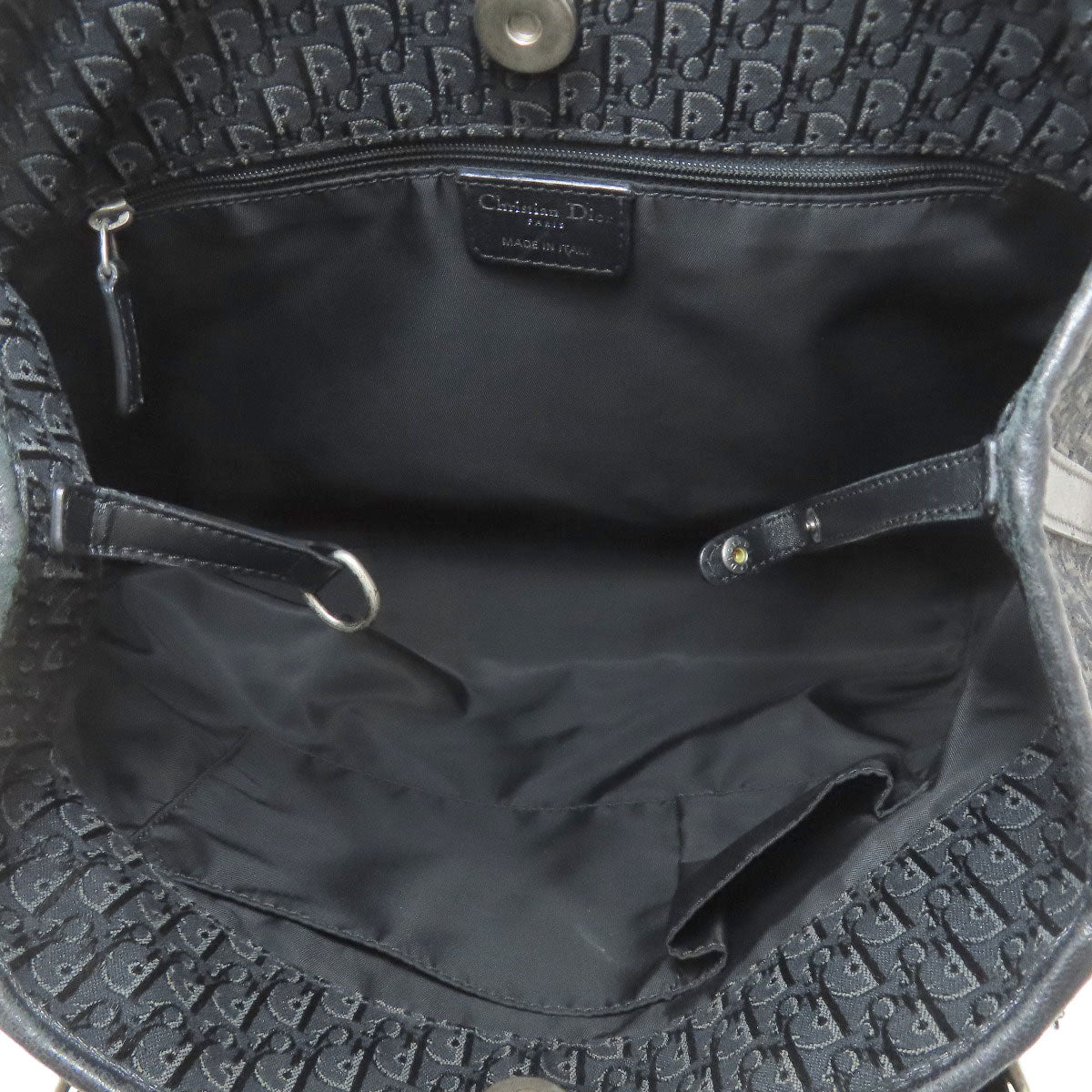 CHRISTIAN DIOR Trotter pattern Tote Bag Canvas Ladies [Used]