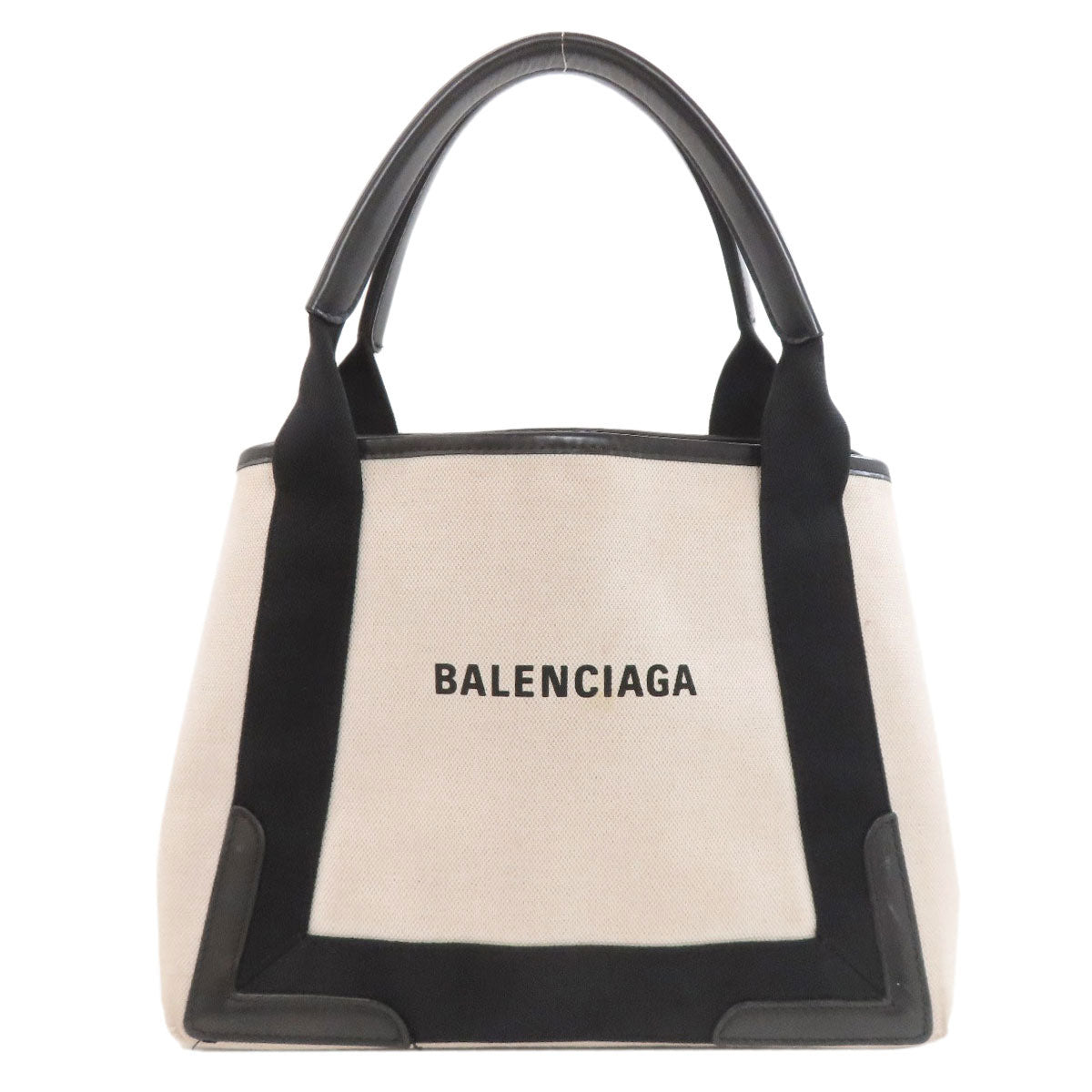 BALENCIAGA 339933 NAVY CABAS Tote Bag Canvas Ladies [Used]