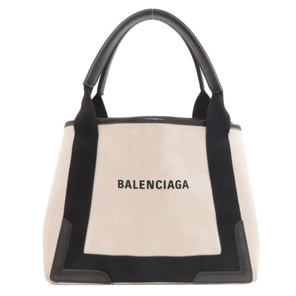 BALENCIAGA 339933 NAVY CABAS Tote Bag Canvas Ladies [Used]