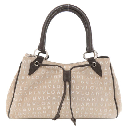 ブルガリ ロゴマニア ハンドバッグ キャンバス レディース 【中古】【BVLGARI】