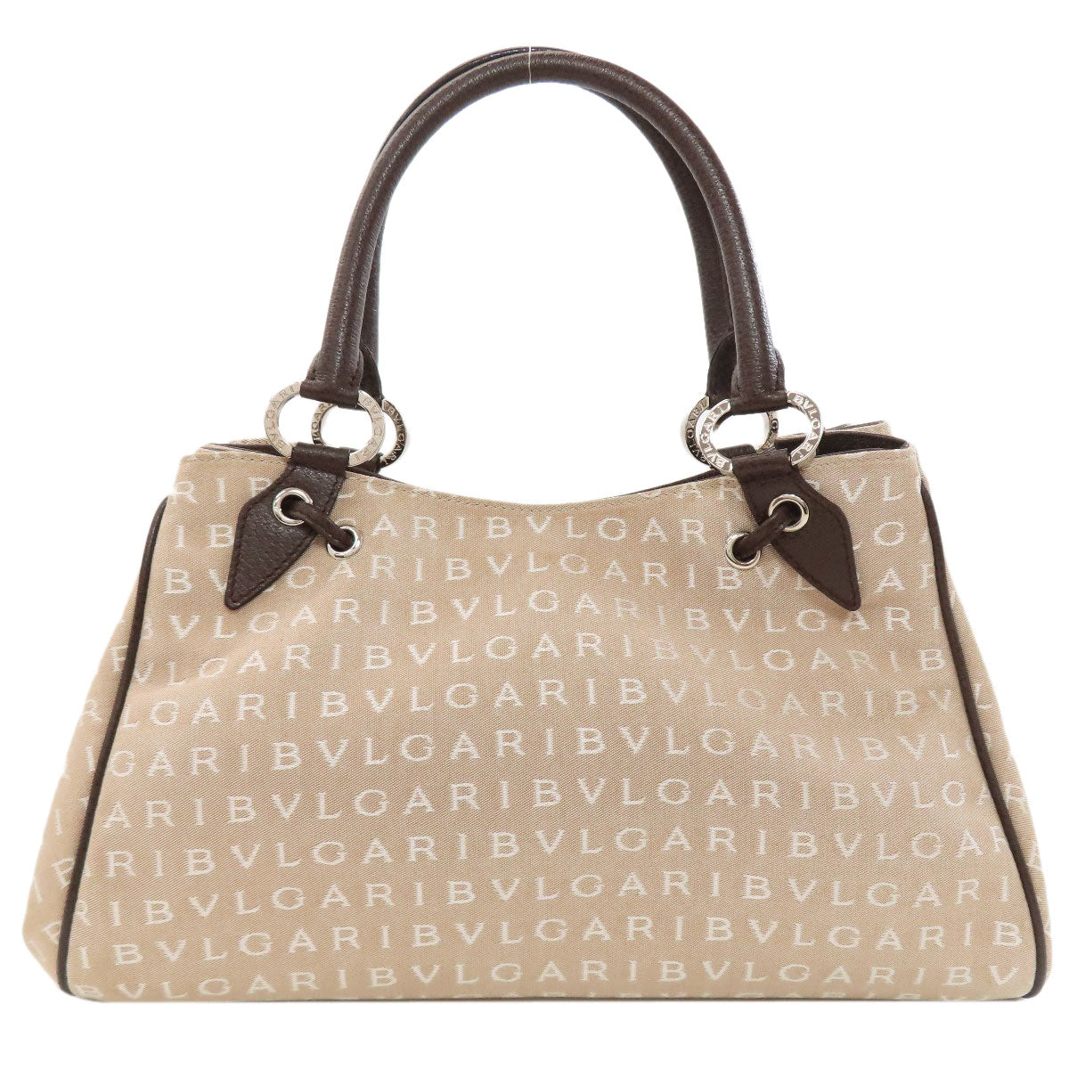 ブルガリ ロゴマニア ハンドバッグ キャンバス レディース 【中古】【BVLGARI】