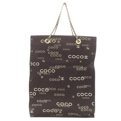 シャネル COCOプリント ゴールド金具 トートバッグ キャンバス レディース 【中古】【CHANEL】