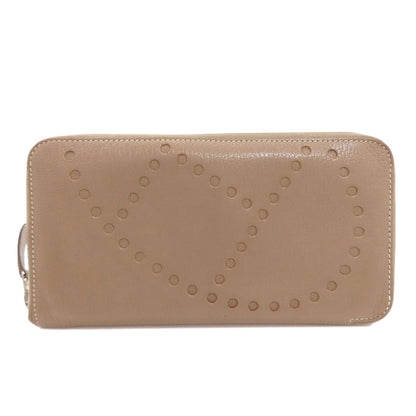 HERMES Evelyne Azap Long Etoupe Silver Hardware Long wallet (with coin pocket) Chevre Ladies [Used]