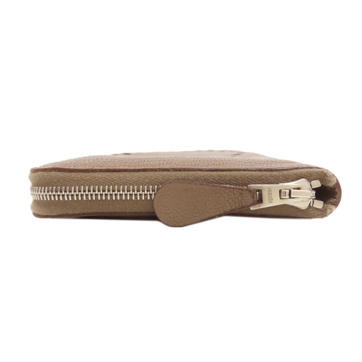 HERMES Evelyne Azap Long Etoupe Silver Hardware Long wallet (with coin pocket) Chevre Ladies [Used]