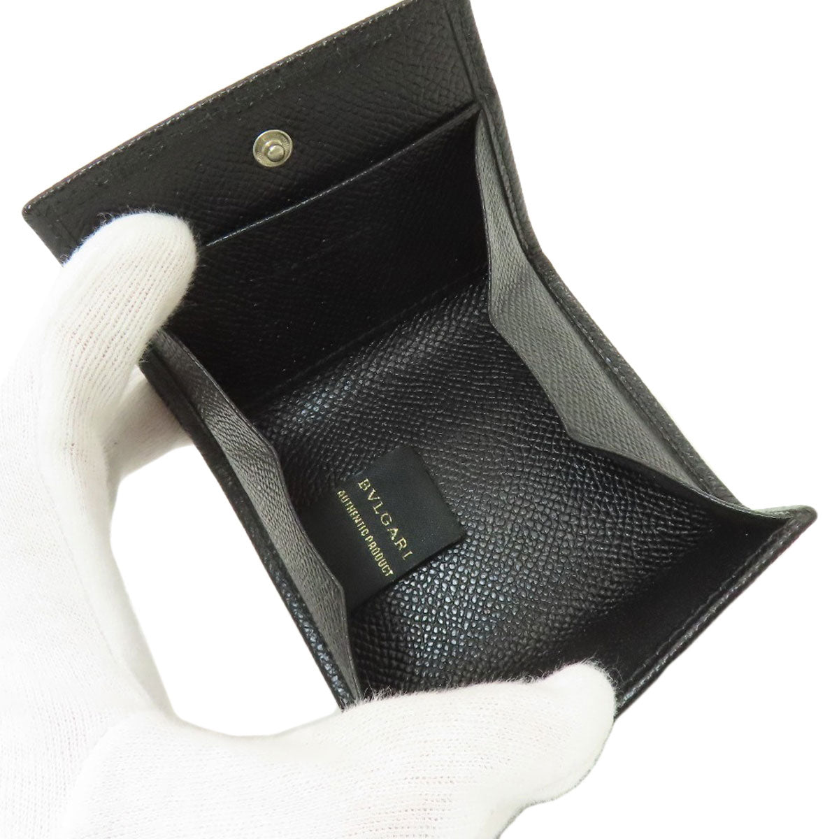 BVLGARI logo coin purse Leather Ladies [Used]