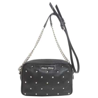 ミュウミュウ スタッズ ショルダーバッグ カーフ レディース 【中古】【MIUMIU】