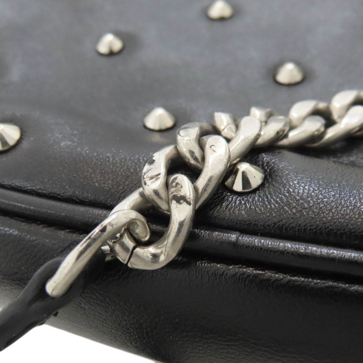 ミュウミュウ スタッズ ショルダーバッグ カーフ レディース 【中古】【MIUMIU】