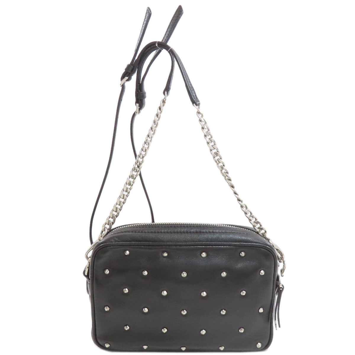 ミュウミュウ スタッズ ショルダーバッグ カーフ レディース 【中古】【MIUMIU】