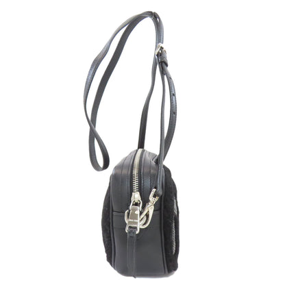 MIUMIU logo Shoulder Bag Leather FurLadies [Used]