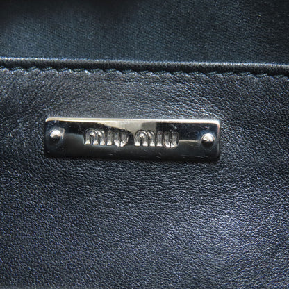 MIUMIU logo Shoulder Bag Leather FurLadies [Used]