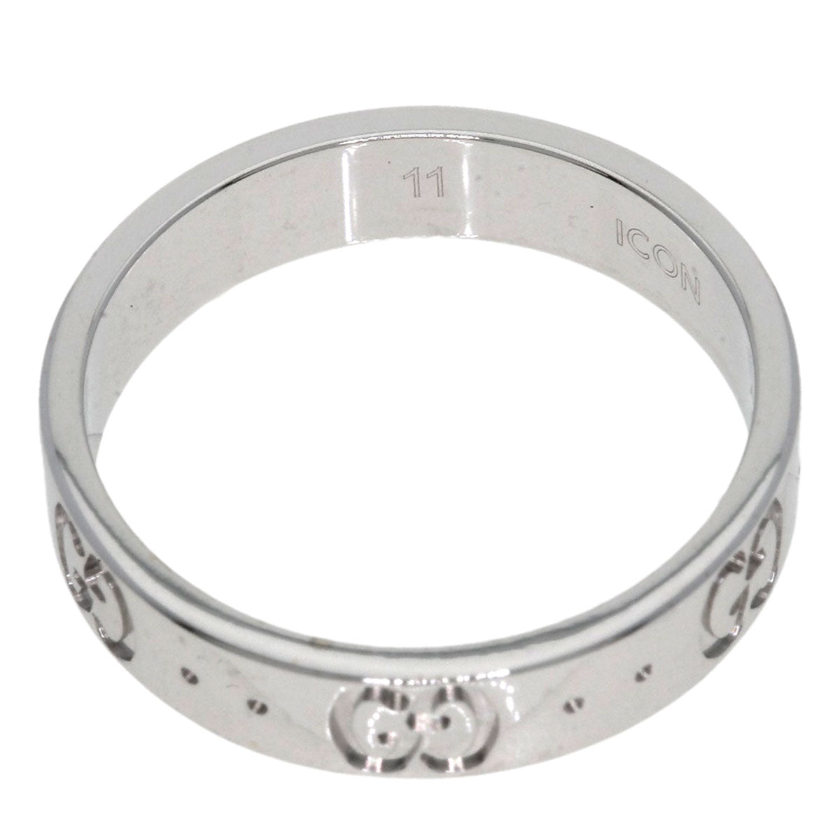 GUCCI Icon # 11 Ring K18 White Gold Ladies [Used]