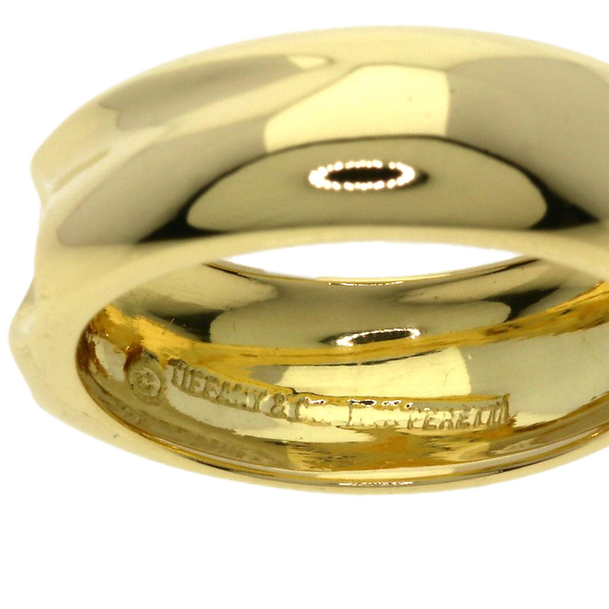 TIFFANY&Co.   Curved heart Ring  K18 Yellow Gold Ladies  [’†ŒÃ]