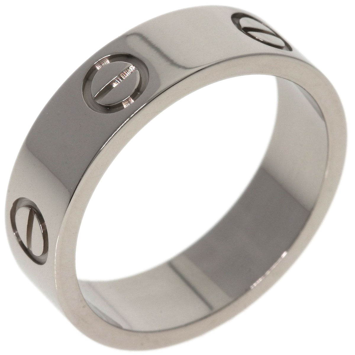 CARTIER love ring #55 Ring K18 White Gold Ladies [Used]