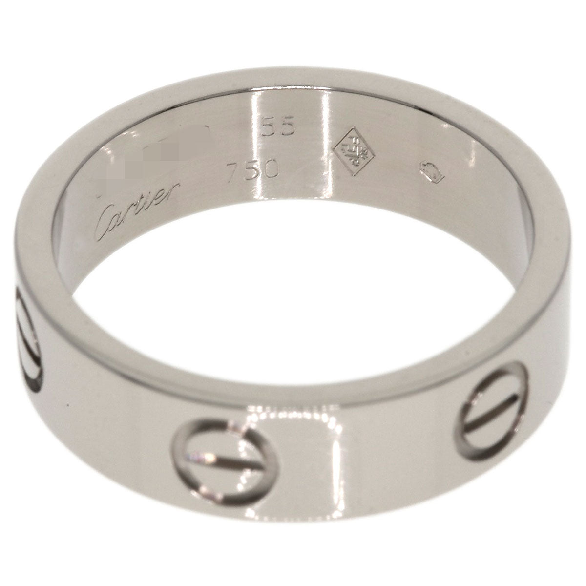 CARTIER love ring #55 Ring K18 White Gold Ladies [Used]