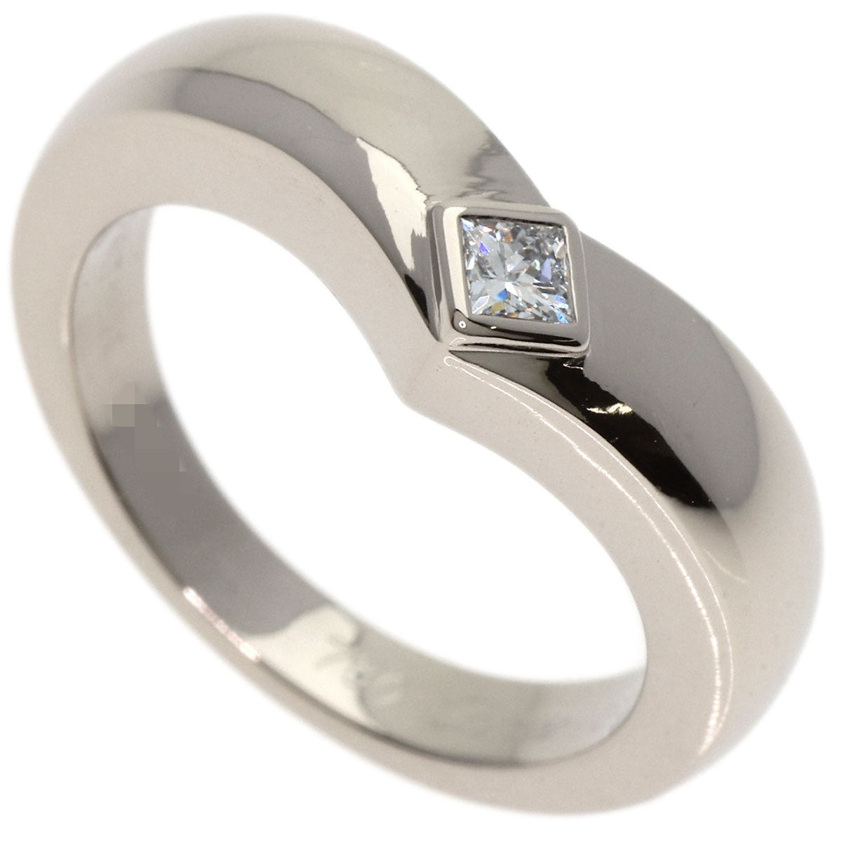 CARTIER Triandre Diamond #50 Ring K18 White Gold Ladies [Used]