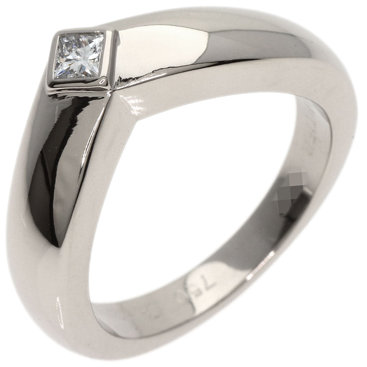 CARTIER Triandre Diamond #50 Ring K18 White Gold Ladies [Used]