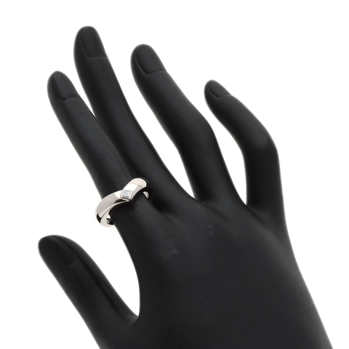 CARTIER Triandre Diamond #50 Ring K18 White Gold Ladies [Used]