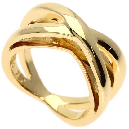 TIFFANY&Co. cross Ring K18 Yellow Gold Ladies [Used]