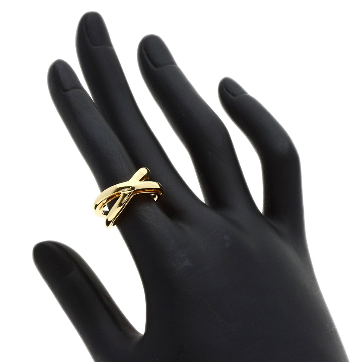 TIFFANY&Co. cross Ring K18 Yellow Gold Ladies [Used]