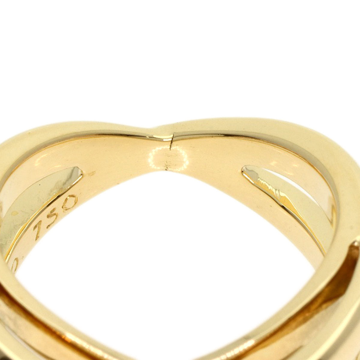 TIFFANY&Co. cross Ring K18 Yellow Gold Ladies [Used]