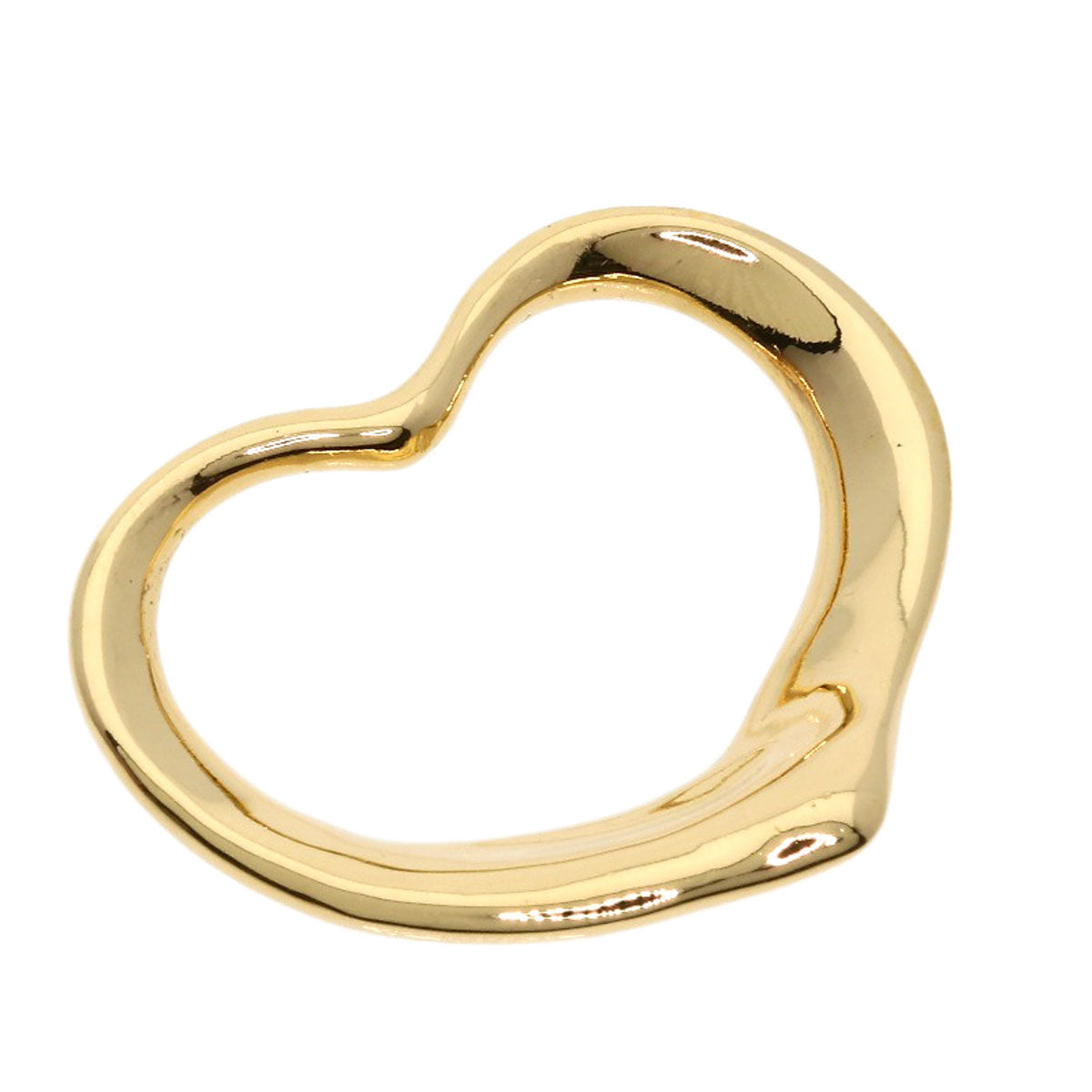 TIFFANY&Co. Open heart Pendant top K18 Yellow Gold Ladies [Used]