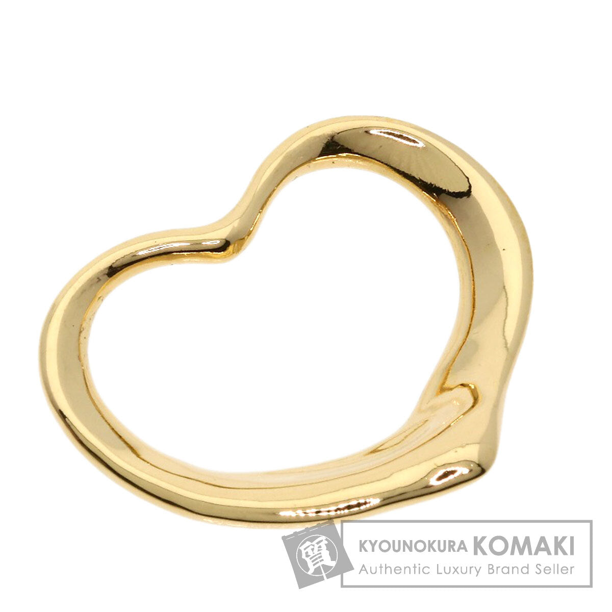 TIFFANY&Co. Open heart Pendant top K18 Yellow Gold Ladies [Used]