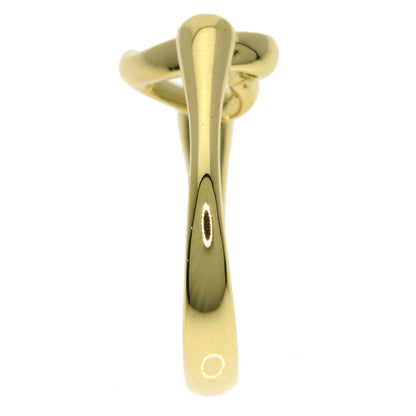 TIFFANY&Co. Open Heart 3P Diamond Ring K18 Yellow Gold Ladies [Used]