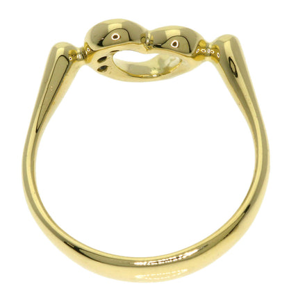 TIFFANY&Co. Open Heart 3P Diamond Ring K18 Yellow Gold Ladies [Used]
