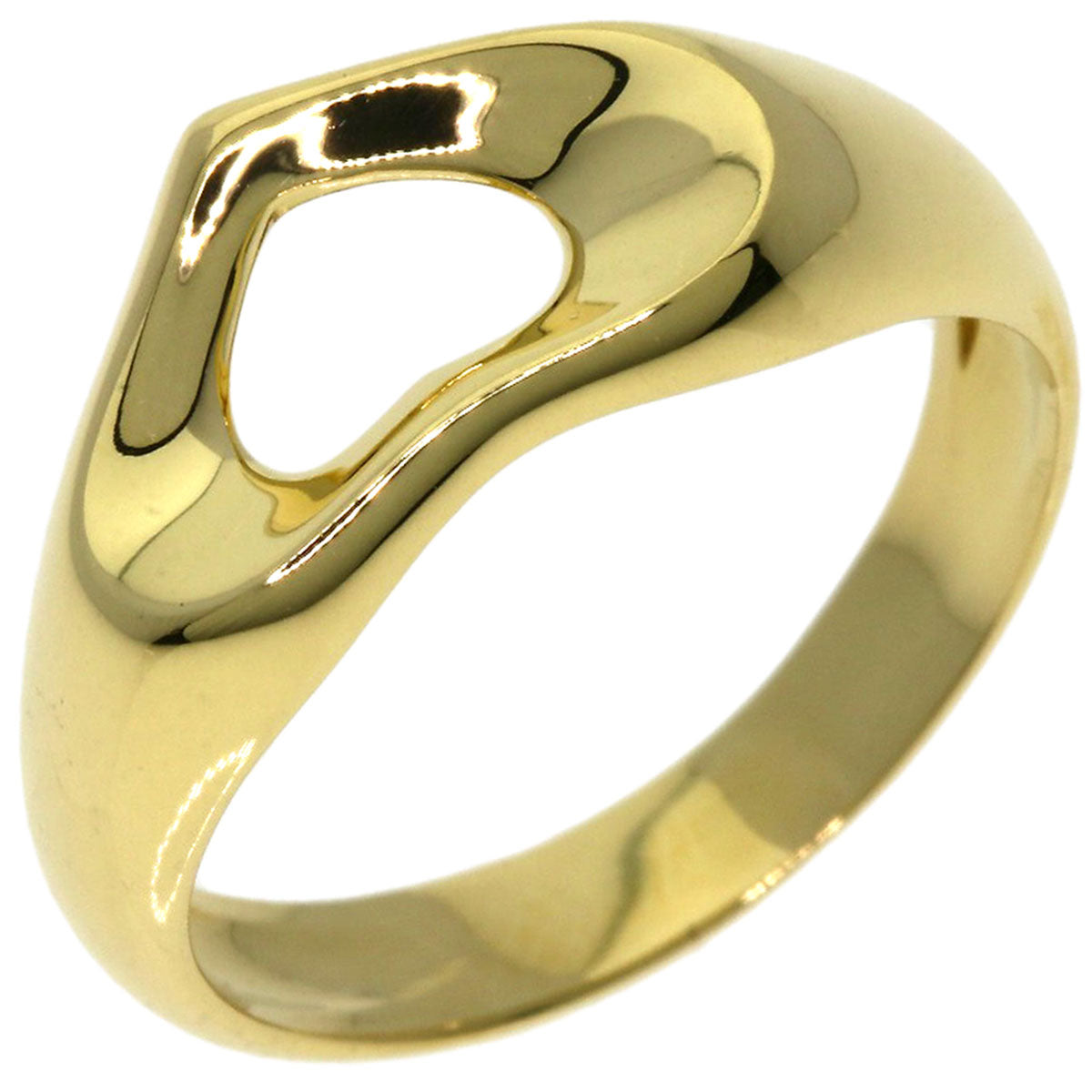TIFFANY&Co. Open heart Ring K18 Yellow Gold Ladies [Used]
